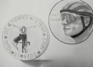 Karolína Paraničová, Pamětní mince Tour de France, tužka, Gymnázium Karviná