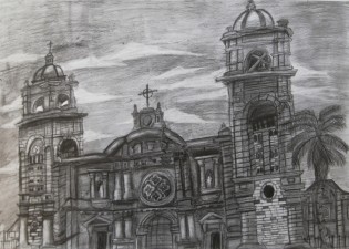 Tereza Stařinská, Katedrála v Peru, tužka, ZŠ Hlučín 